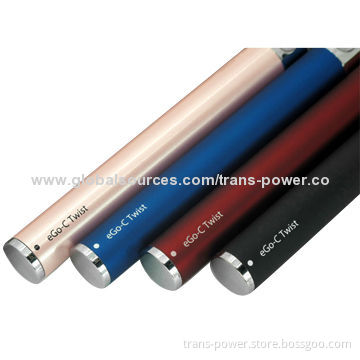 2014 Itsuwa Hot-sale E-cig eGo Twist Batteries, 3.2-4.8V, 1,100mAh Capacity